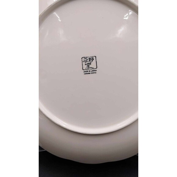 Vintage Blue Bird Rose Floral Scalloped Charger Plate Hirano Made in Japan 12.5" - Picture 10 of 11